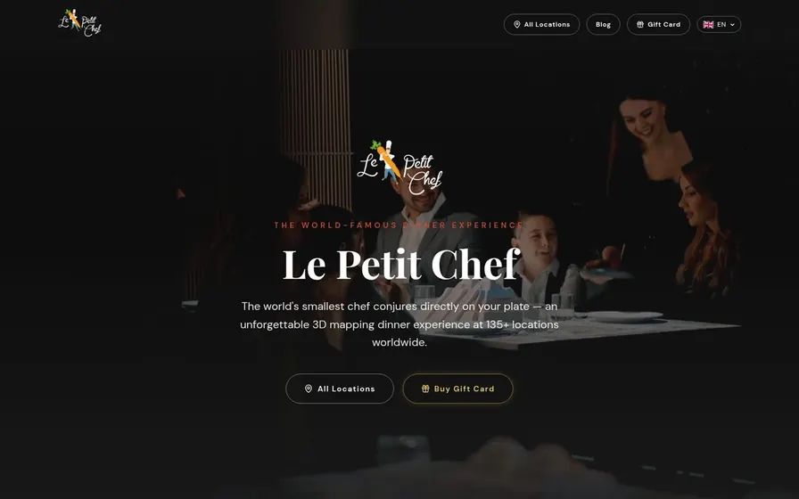 Le Petit Chef website screenshot