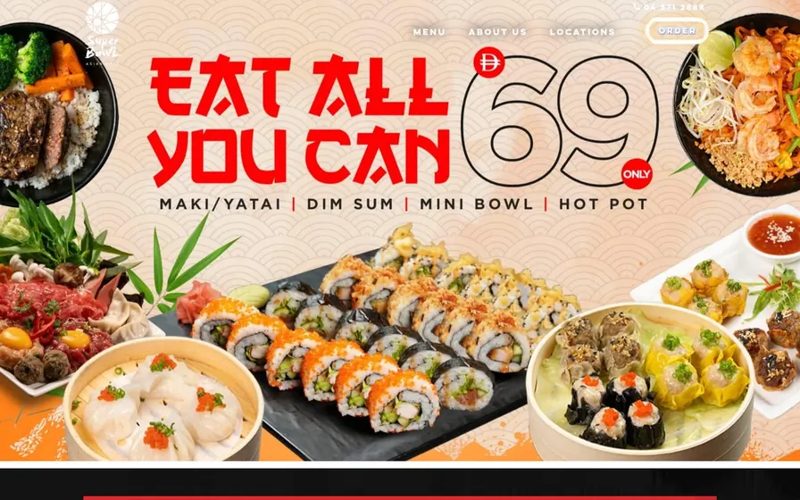 Super Bowl Cafe website screenshot